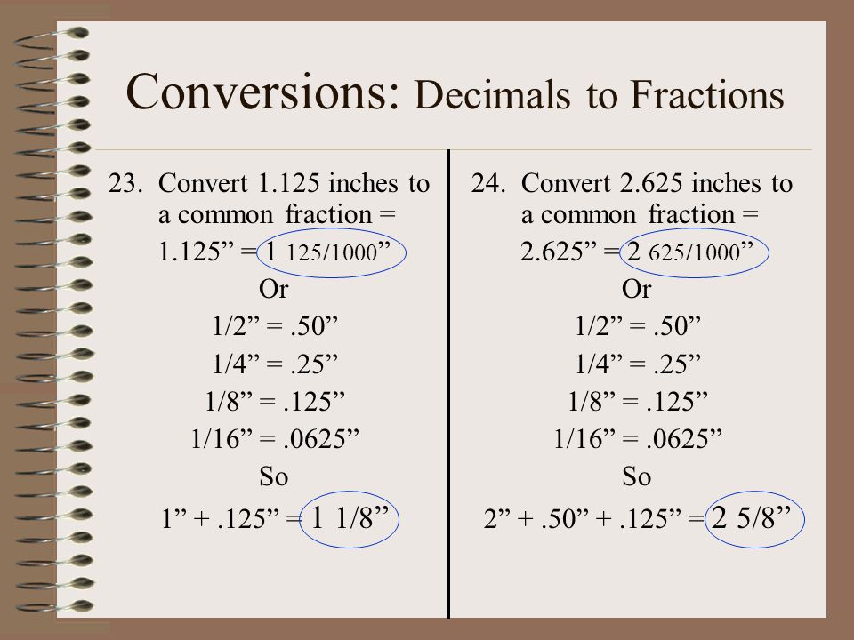 1.125 as a Fraction